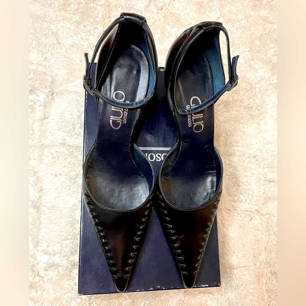 Giulio Tosone Black Leather Heels